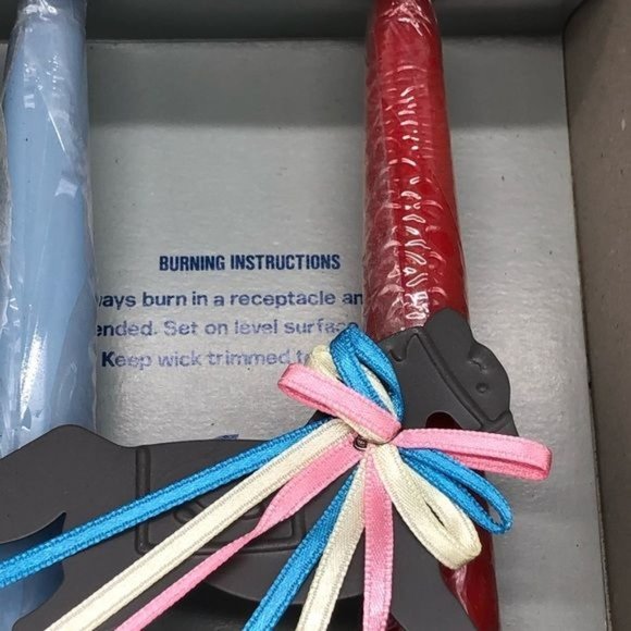 vintage Jasco Country Silhouette Candleholder Candles rocking horse red READ - Picture 3 of 6